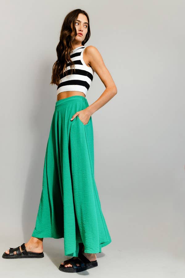 Striped Black & White Cropped Vest Top