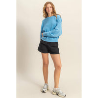 Rest Day Seam Detail Sweatshirt - Washed Blue