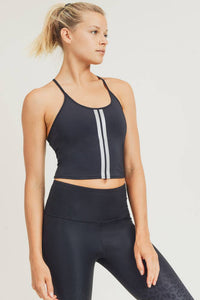 Reflective Accent Cami Cropped Active Tank
