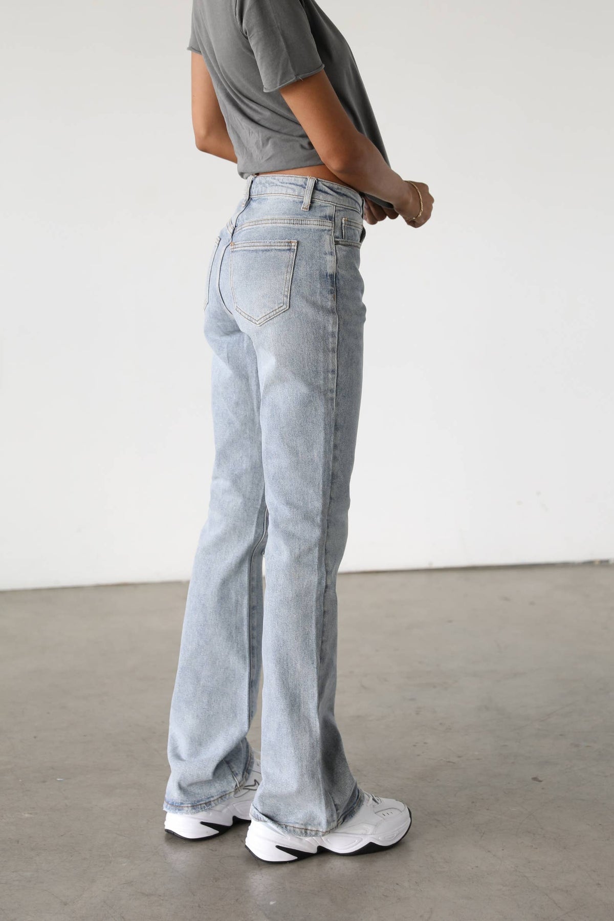 Barely Flare High Rise  Denim Jeans