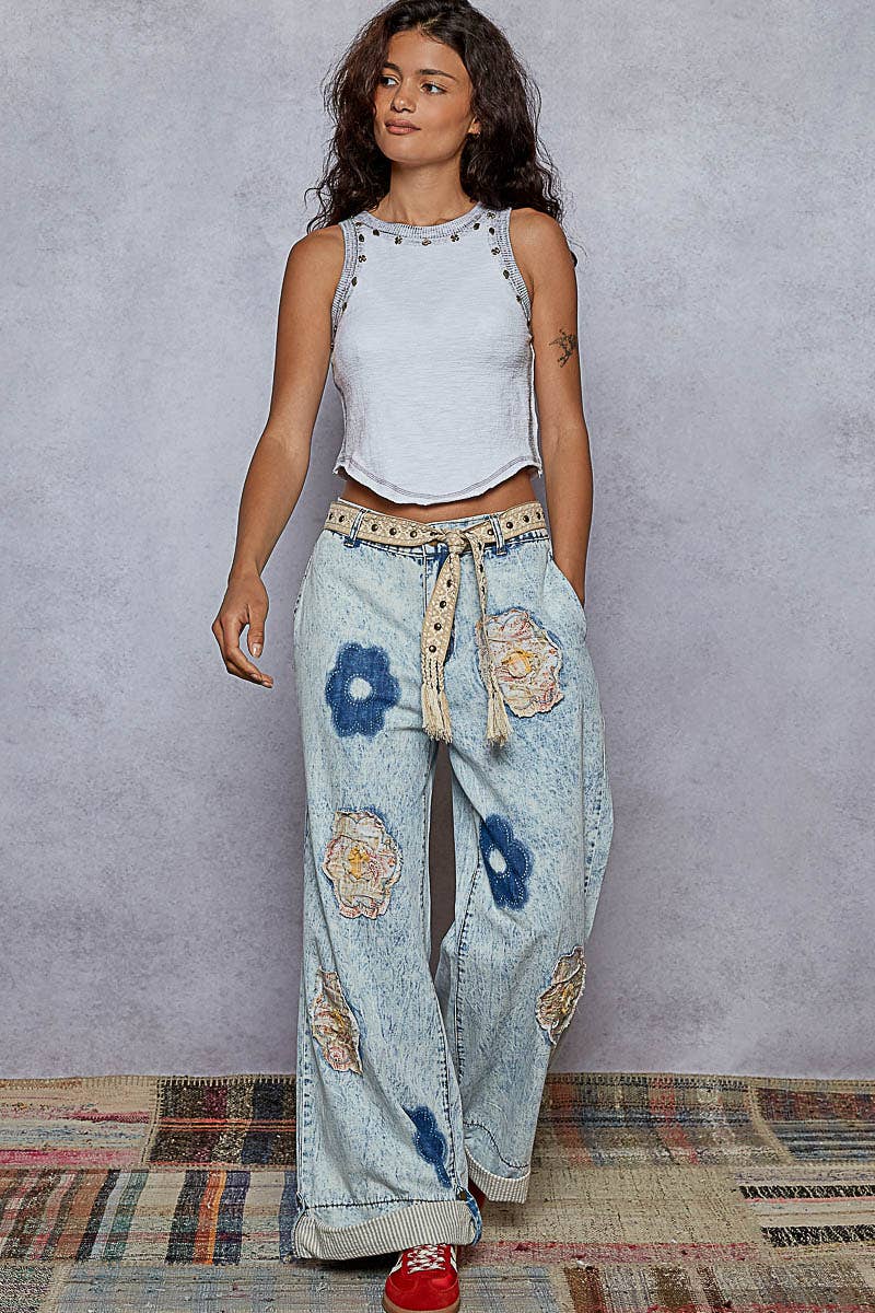 Boho edge studded tassel waist BELT163