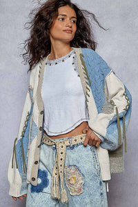 Boho edge studded tassel waist BELT163