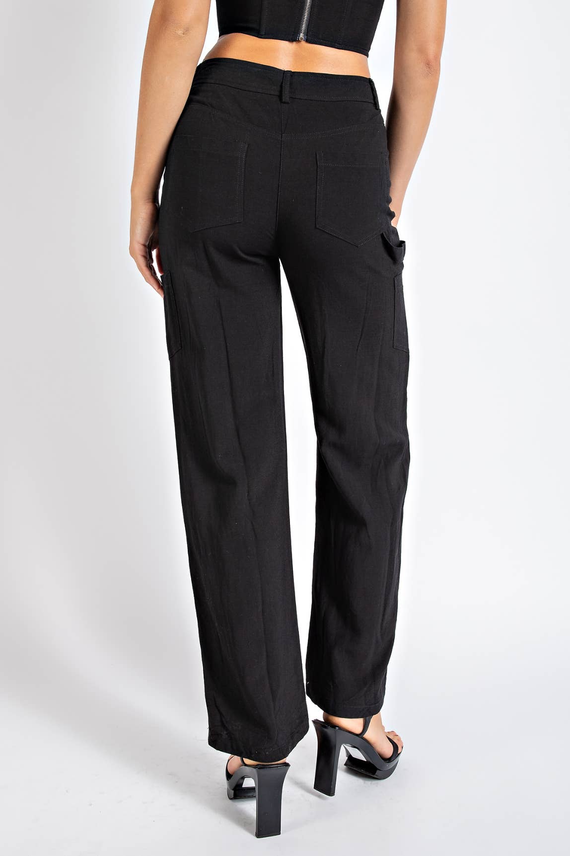 Linen Blend Cargo Pant- Relaxed Fit