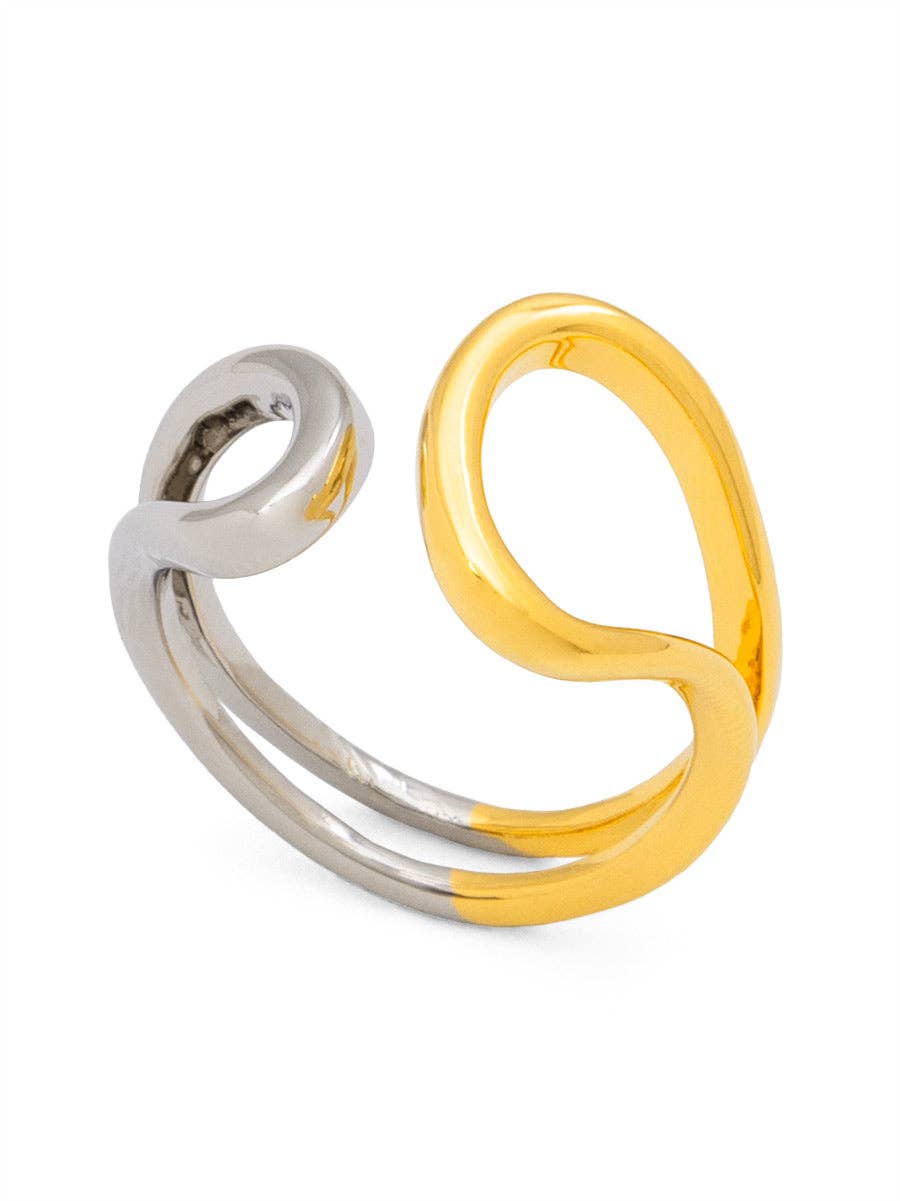 Two-Tone Curve Ring