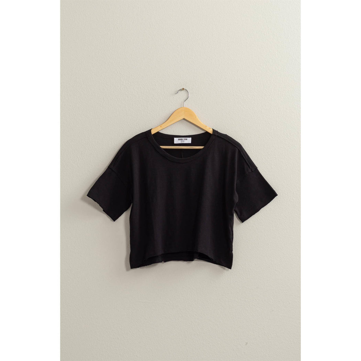 COOL RAW EDGE CUT CROPPED T SHIRT