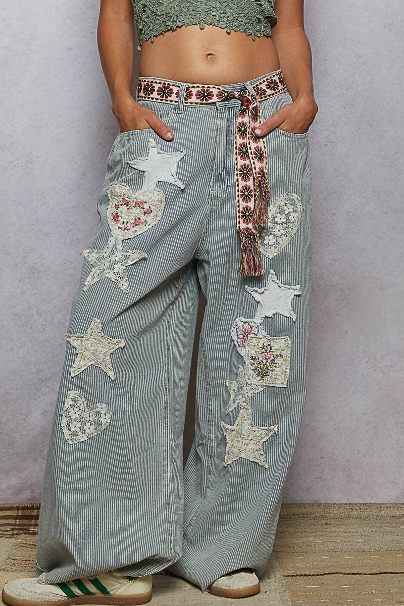 Boho Embroidered Tie Belt