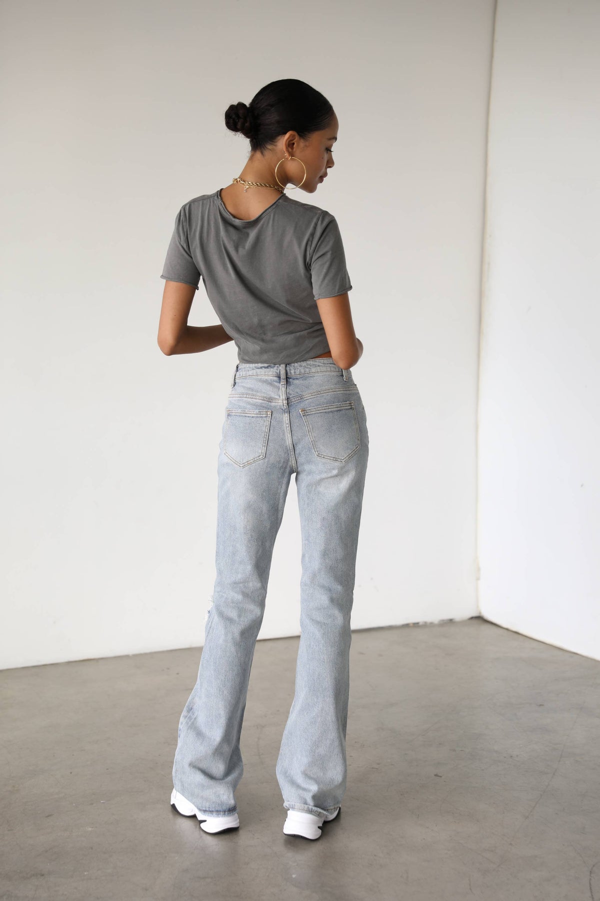 Barely Flare High Rise  Denim Jeans