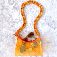 Clear Orange Stadium Bag