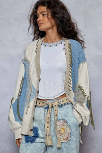 Boho edge studded tassel waist BELT163