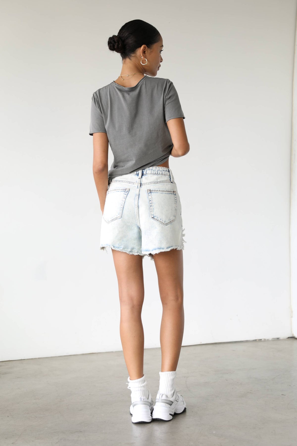 Real and Raw Hem High Rise Ultra Distressed Denim Shorts