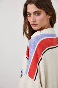 Vintage Car Knit Pullover-OATMEAL