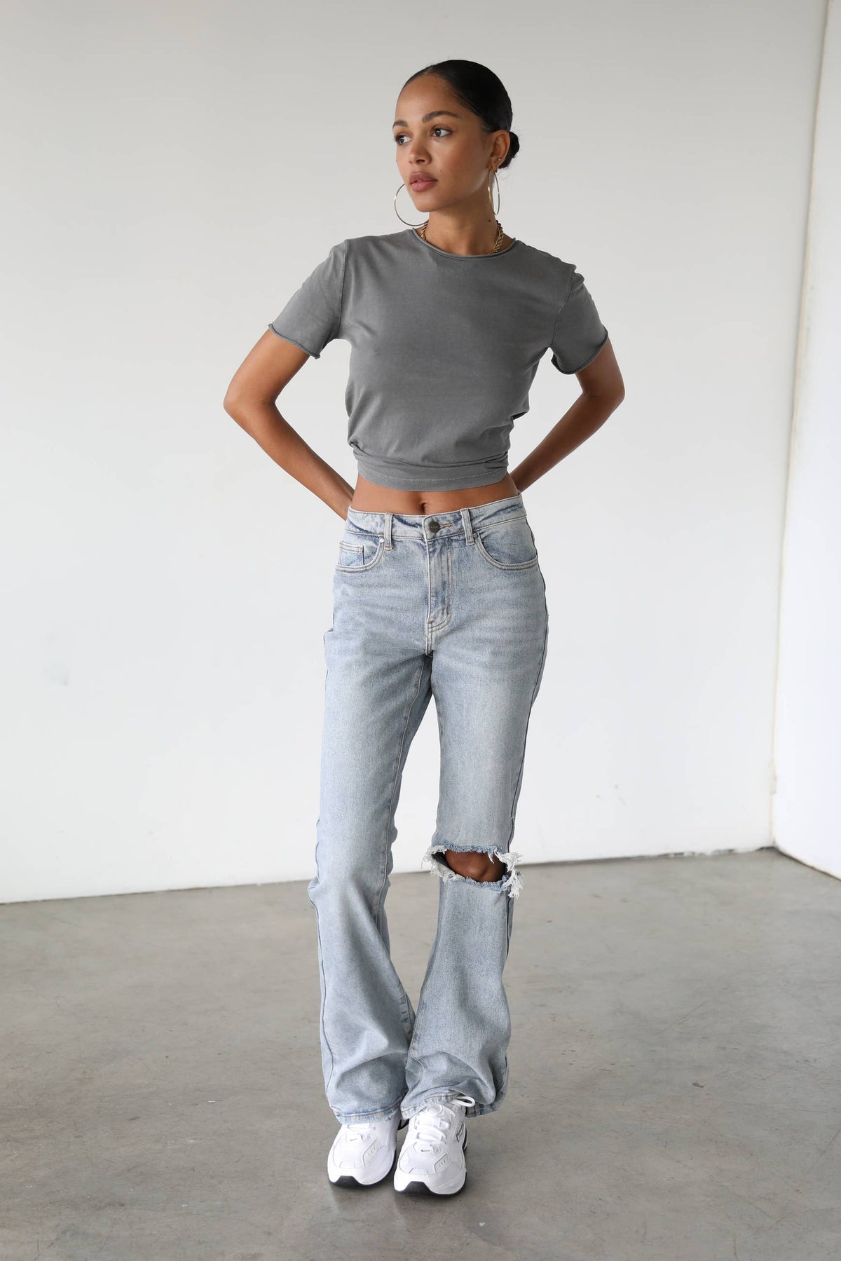 Barely Flare High Rise  Denim Jeans