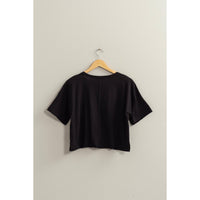 COOL RAW EDGE CUT CROPPED T SHIRT