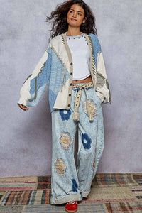 Boho edge studded tassel waist BELT163