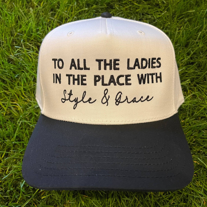 Style & Grace Classic Trucker Hat - Black & White