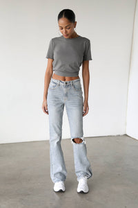 Barely Flare High Rise  Denim Jeans