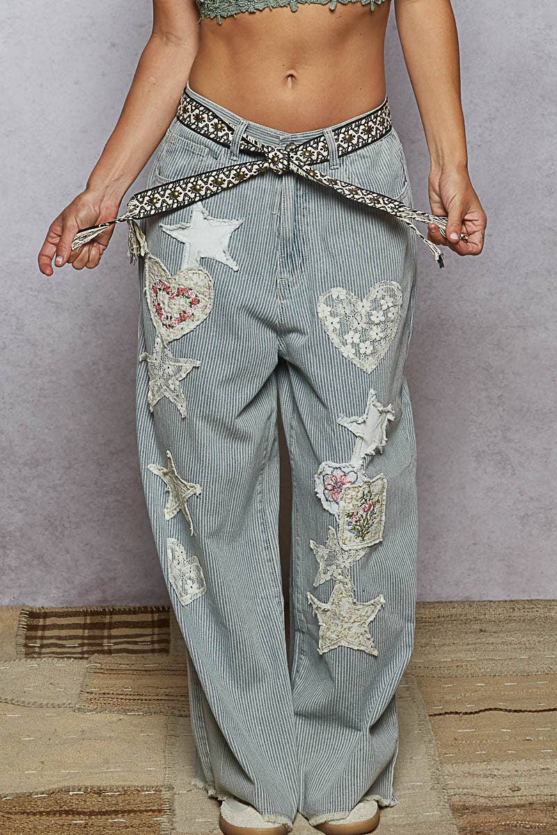 Boho edge studded tassel waist BELT163