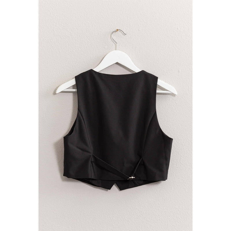 Vest Dressed Botton Front Adjustable Vest