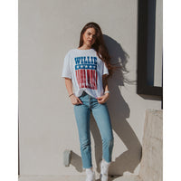 Willie Nelson Stars White Tee