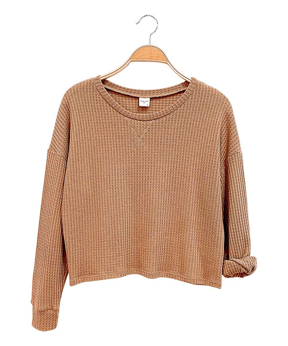 Sweater Weather Waffle Knit - Mocha