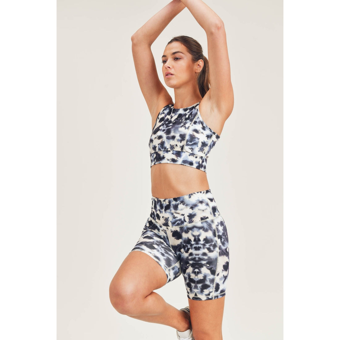 Inkblot Kaleidoscope Print Sports Bra