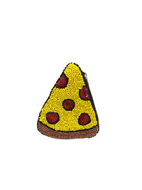 Beaded Pizza Coin Purse