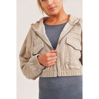 Burnout Wash Utility Cropped Jacket