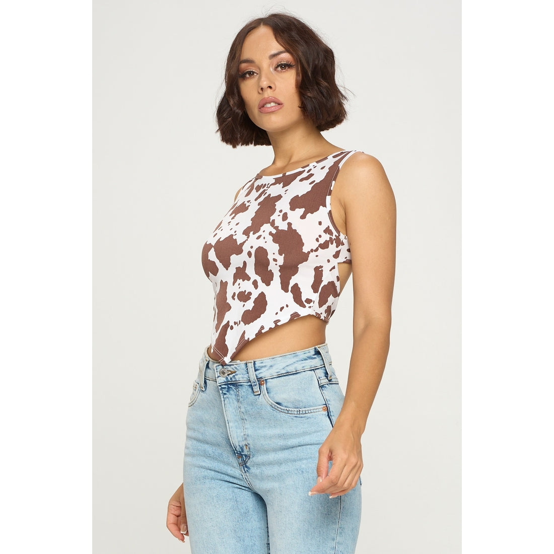 Inky Print Handkerchief Top