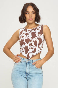 Inky Print Handkerchief Top