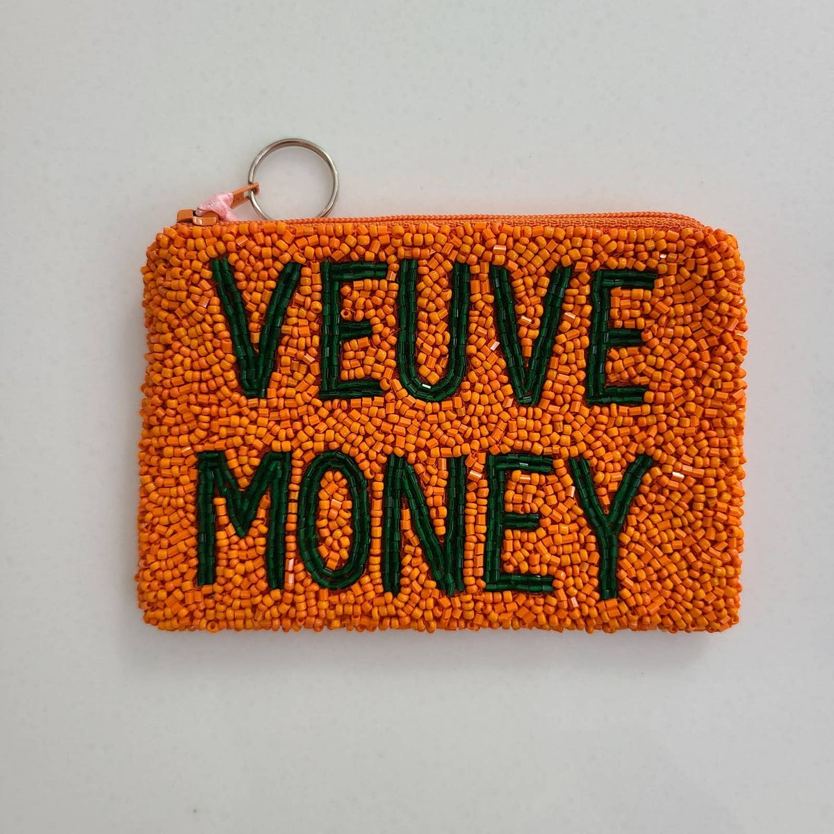 Veuve Money Beaded Card Holder