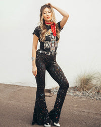 Glitter Splatter Bell Bottoms