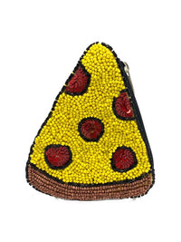Beaded Pizza Coin Purse