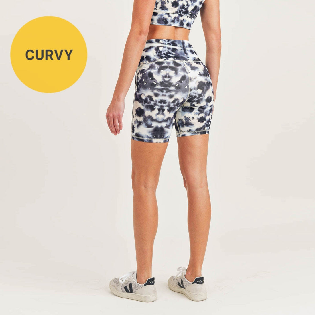 Inkblot Kaleidoscope High-waist Shorts - Curvy
