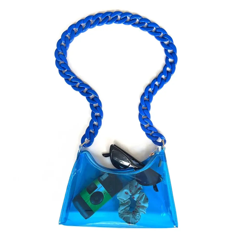 Clear Blue Crossbody Bag